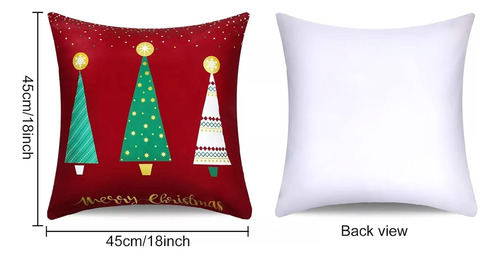 Funda De Almohada De Cojín Navidad Con Diseño Navideño 6pcs