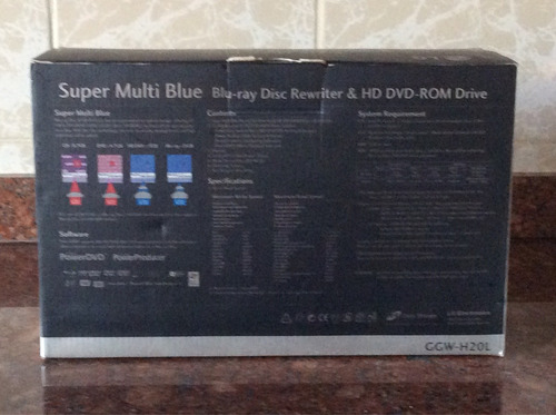 Quemador/lector Blue Ray Hd, LG Ggw-h20l, Nuevo En Caja Orig