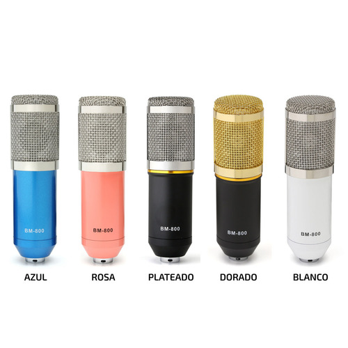 Micrófono OEM BM-800 condensador unidireccional negro/dorado