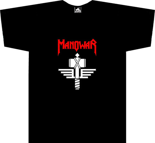 Camiseta Manowar Black Rock Metal Tv Tienda Urbanoz