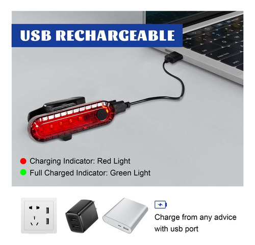 Volcano Hakea Luz De Bicicleta Trasera Led Súper Brillante 4