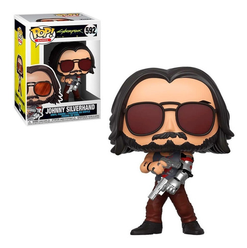 Imagen 3 de 3 de Funko Pop! Cyberpunk 2077: Johnny Silverhand Con Arma