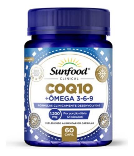 Kit 3 Un - Coenzima Q10 + Omega 3 6 9 1200mg 60 Caps Sunfood