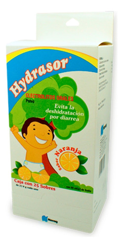 Hydrasor Electrolitos Orales Caja C/ 25 Sobres Sabor Naranja