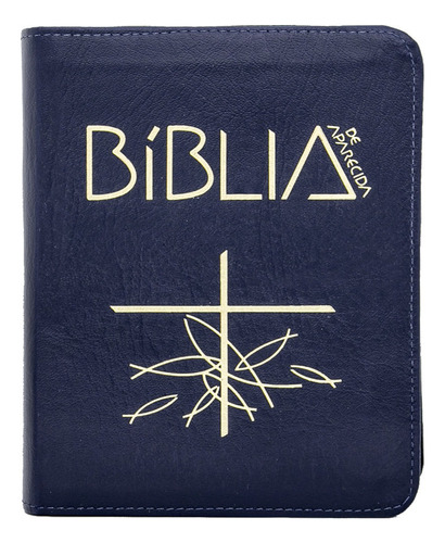 Bíblia De Aparecida Média - Ziper - Azul, De Editora Santuario. Editora Santuario, Edição 01ed Em Português, 22