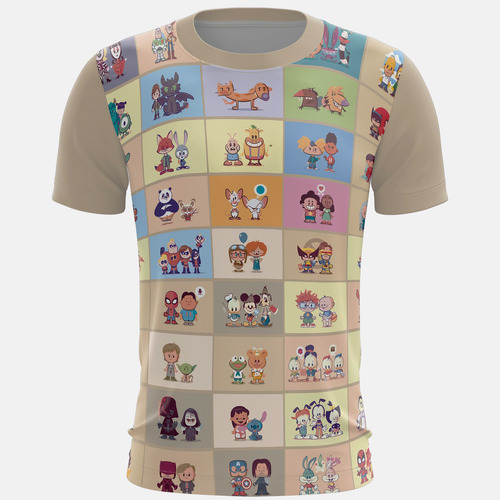 Playera Sublimada Personajes Disney