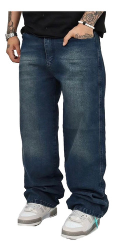 Vaqueros Jeans De Hombre Oversize Ancho Moderno / Pantalon