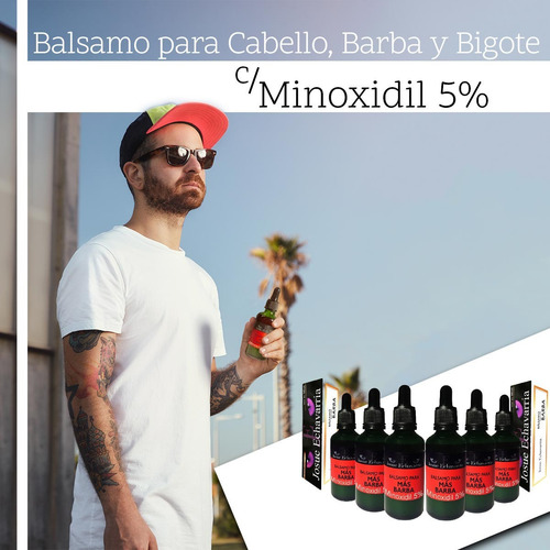 Imagen 4 de 6 de 1 Balsamo Para Mas Barba Minoxidil 5% Y Bergamota 50ml