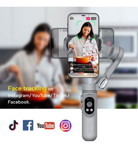 Estabilizador Gimbal Aochuan Para Smartphone Con Luz Led