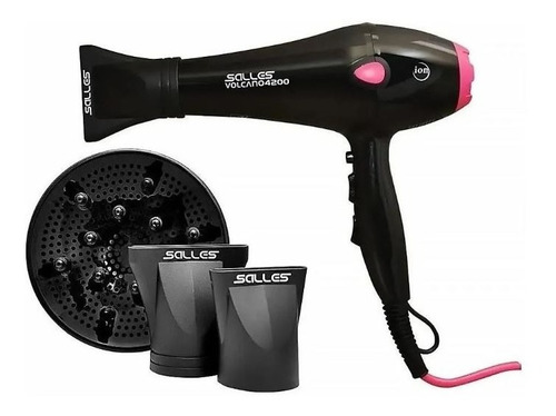 Secador Profissional Salles Volcano4200 Rosa 2400w - 127v