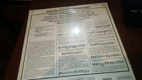 Imagen 2 de 2 de Lp Nuevo Sellado 1985 Bach Concierto Para Violin Do Menor