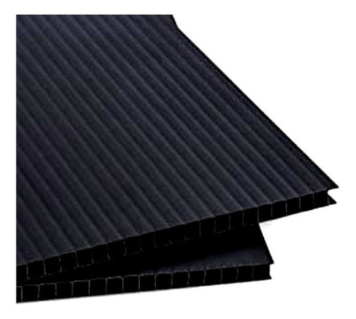  Coroplast Negro Lámina Plástico Corrugado 61 X 122 Cm 5 Pzs