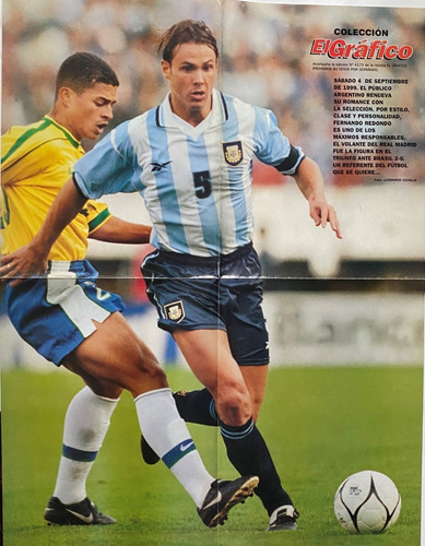 Poster Fernando Redondo Argentina Fútbol El Gráfico, Ez3