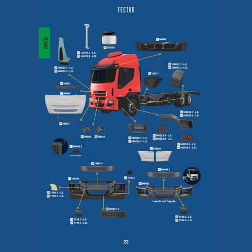 Pisadera Sup Paragolpe P/iveco Tector