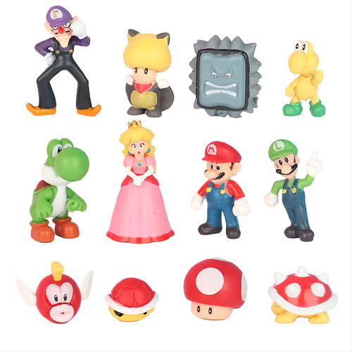 Super Mario Mini Figuras Set 6 Muñecos Juguete Figuras Acció