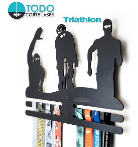 Imagen 4 de 5 de Medallero Triathlon-triatlon-ironman-running-deportivo