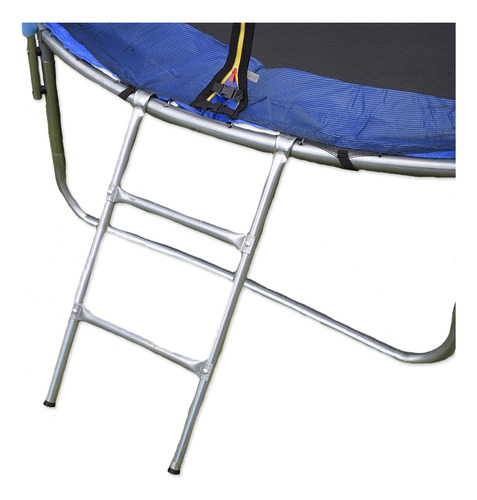 Cama Elástica Dellorean Red De Seguridad Para Niños 3mts Lona De Salto Negro Cobertor De Resortes Azul