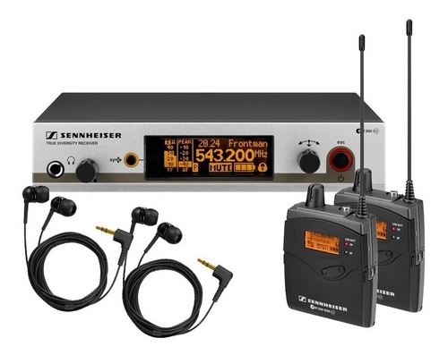 Sistema De Monitoreo Doble In Ear Sennheiser Ew300 2iem G3 A