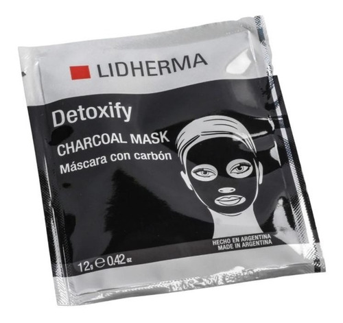 Lidherma Detoxify Charcoal Mask Black Mascara 1 Unidad