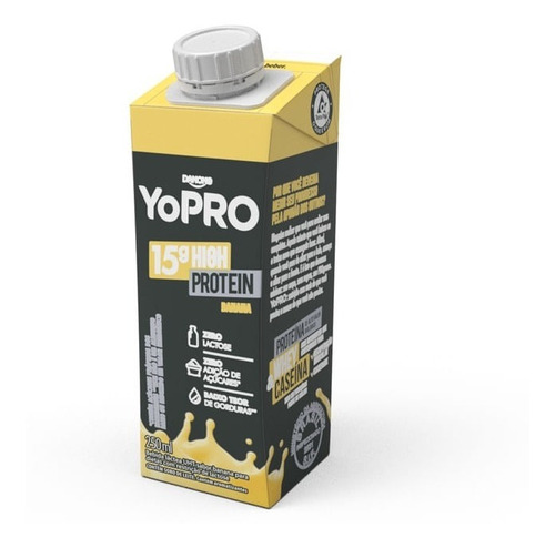 Imagem 3 de 4 de Yopro Bebida Lactea Com 15g De Proteína Banana 250ml Whey