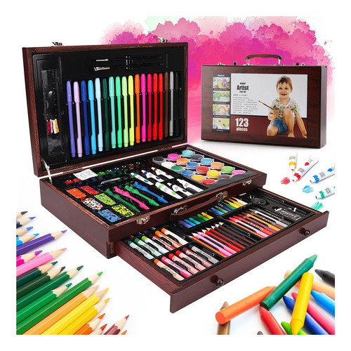 Kit De Dibujo 123 Pcsset De Arte Colores Profesionales