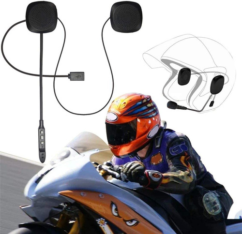 Auricular Inalambrico Para Casco Moto Bt 4.2 C/mic Celular 