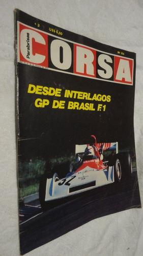 Revista Corsa Nº 356  1973 -  Formula 1 En Brasil 