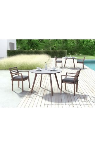 Silla Para Jardin Modelo Sancerre Con Brazos - Natural Këssa