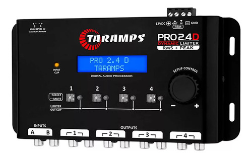 Processador Taramps Pro 2.4d Dynamic Limiter 4canais Digital