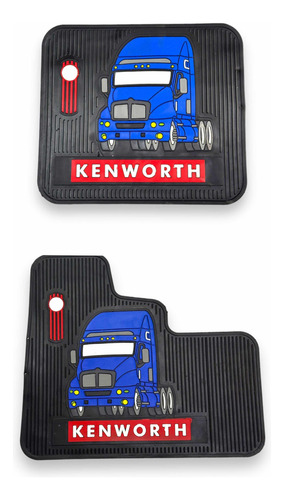 Juego De Tapetes Kenworth Con Grabado De Relieve Camión Azul