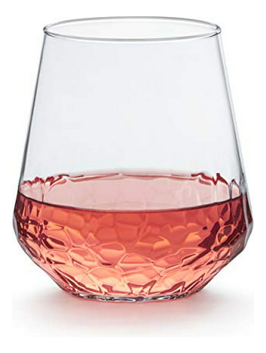 Copas De Vino Sin Tallo Libbey Purpose, Juego De 8, Base Mar