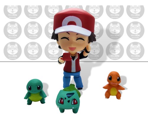 Pokemon 425 Charmander Bulbasaur Squirtle Nendoroid Figura (Usado)