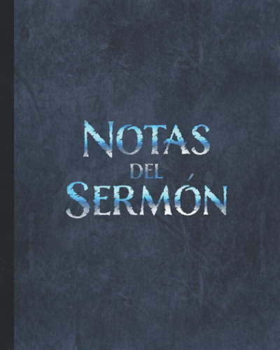 Libro: Notas Del Sermon (icy) | Libreta Para Apuntes | Cuade