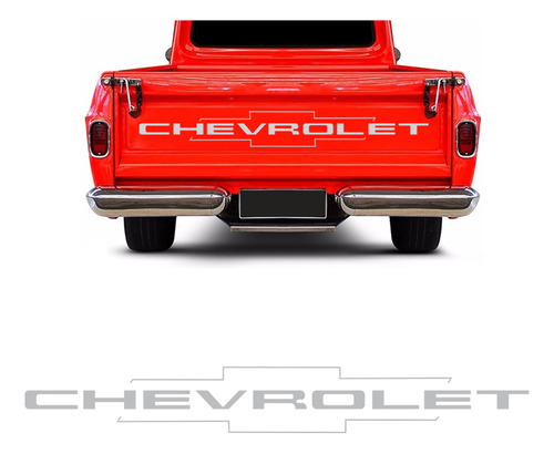 Adesivo Chevrolet C10 C14 C15 D10 Faixa Tampa Traseira Prata