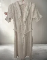 Comprar Vestido Tejido A Mano Crochet Blanco Talle M Escucho Ofertas