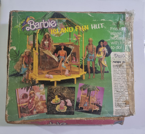 Barbie Set Island Fun Hut Vintage 1987 Mattel Amarillo (Usado)