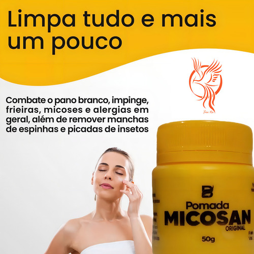 Pomada Micosan Pano Branco Para Micoses Em Geral 50g