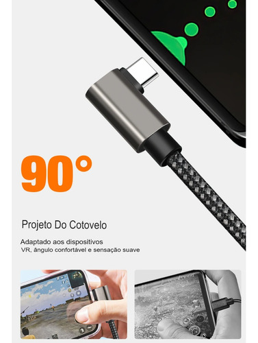 Cabo Usb-c 5 Metros Compatível Smart Tv iPhone 15 Todos