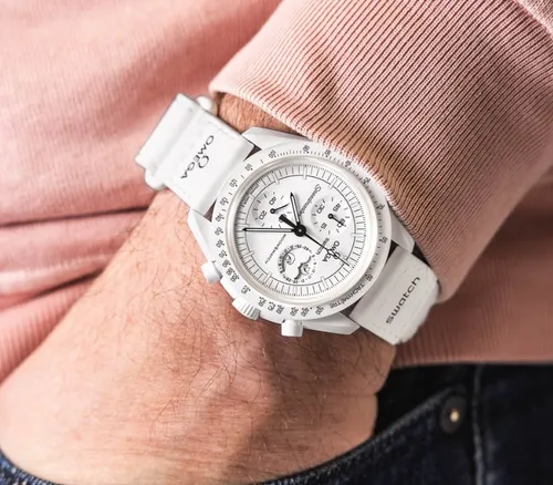 最も信頼できる Swatch Relógio X Branco Snoopy Moonphase Moonswatch Omega 時計