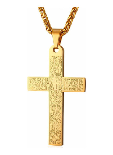 Nuevo Colgante De Collar De Cruz De Jesús Con Joye Gold-colo