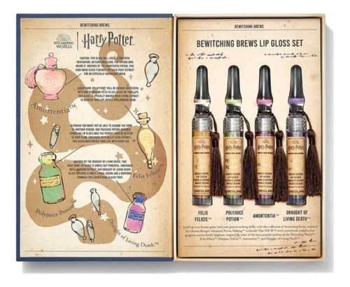 Kit completo de brillo labial Sheglam Harry Potter Magic Elixir, color azul