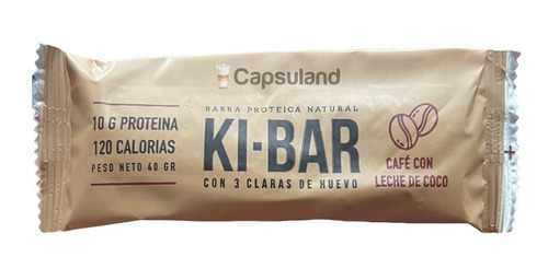 10 Ki Bar Barrita Proteica Cafe Leche De Coco + 3 Claras 40g