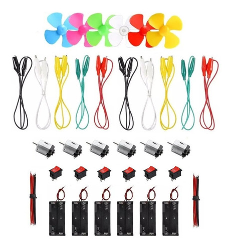 Kit Electrónica Robótica Motor Interruptor Escolar Educativo