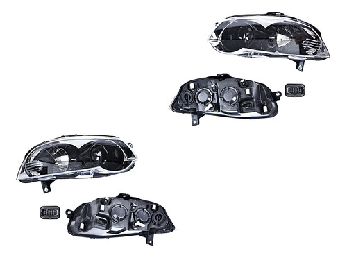 Set Faros Delanteros Fdo Crom Depo Ram 700 15 - 20