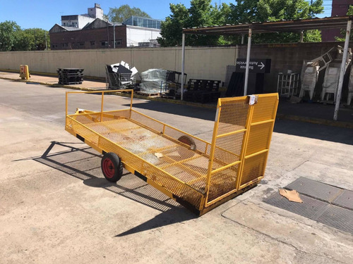 Carreton Trailer De Tiro Minicargadora Miniretro Autoelevado
