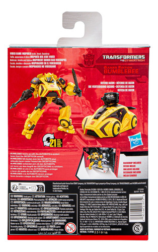 Boneco de ação conversível Hasbro Transformers Studio Series Deluxe 01 Gamer Edition Bumblebee