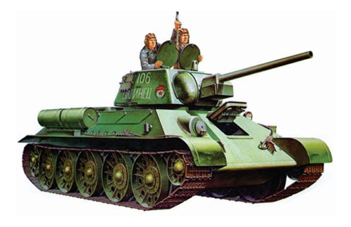 Tamiya Tanque T34 / 76 1943 1/35 Para Armar Y Pintar