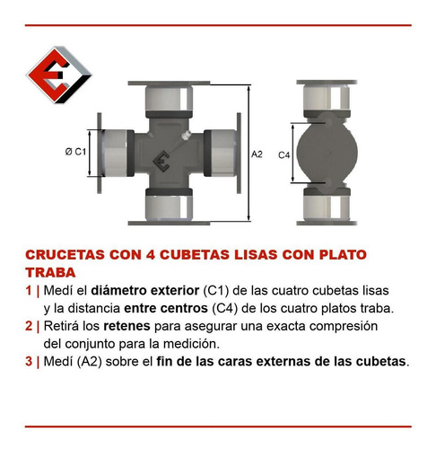 Imagen 2 de 5 de Cruceta Ø57 X 152.7 Volvo F 86