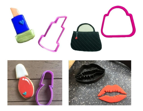 Kit De Cortadores Bolsa-batom-esmalte- Beijo.