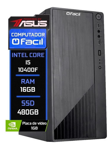 Computador Fácil Asus Intel Core I5 10400f 16gb Ssd 480gb